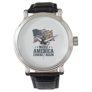 Make America Cowboy Again Patriotic Western Shirt_ Watch