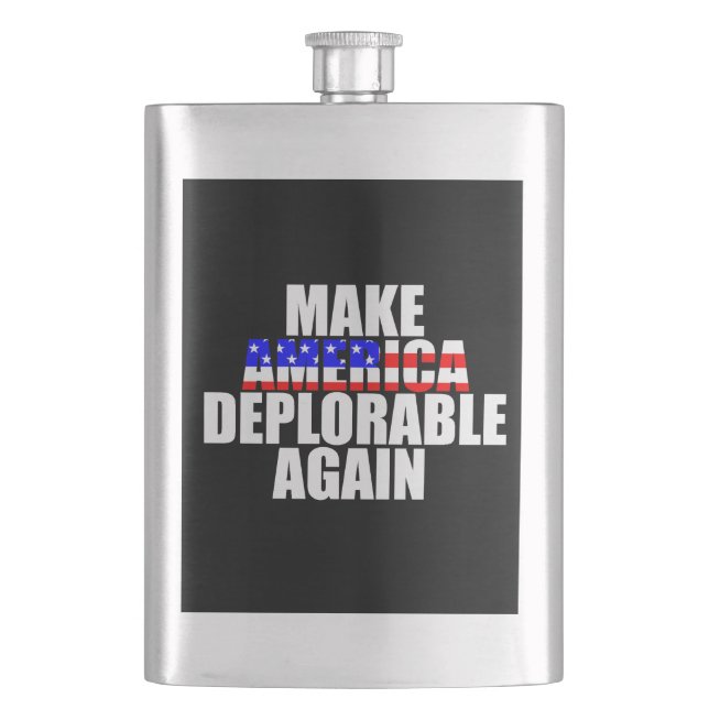 Make America Deplorable Again Flask (Front)