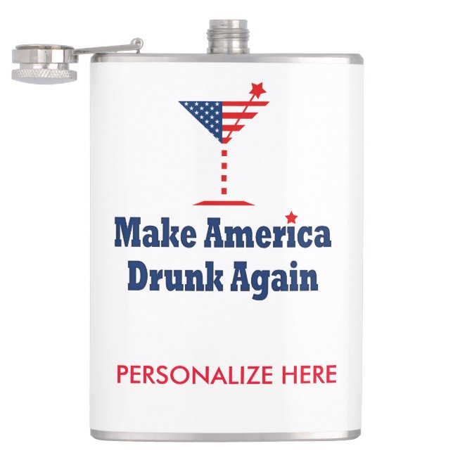 MAKE AMERICA DRUNK AGAIN FLASK (Opened)