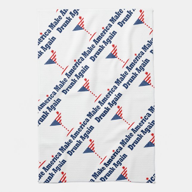 MAKE AMERICA DRUNK AGAIN KITCHEN TOWEL (Vertical)