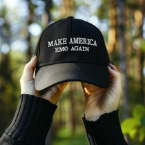 MAKE AMERICA EMO AGAIN EMBROIDERED BASEBALL CAP