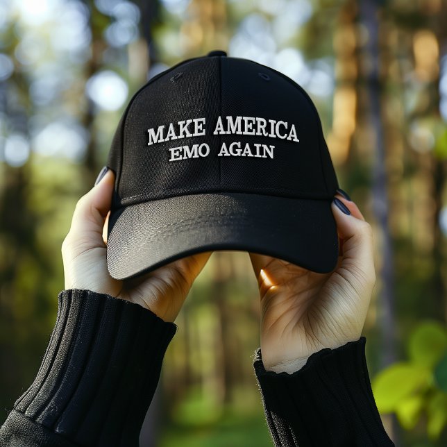 MAKE AMERICA EMO AGAIN EMBROIDERED BASEBALL CAP (Creator Uploaded)