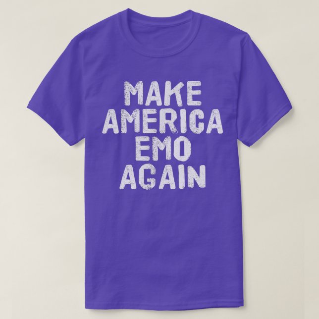 MAKE AMERICA EMO AGAIN Funny Goth US Gift Idea T-Shirt (Design Front)