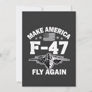 Make America F-47 Fly Again 4th of July  Invitation