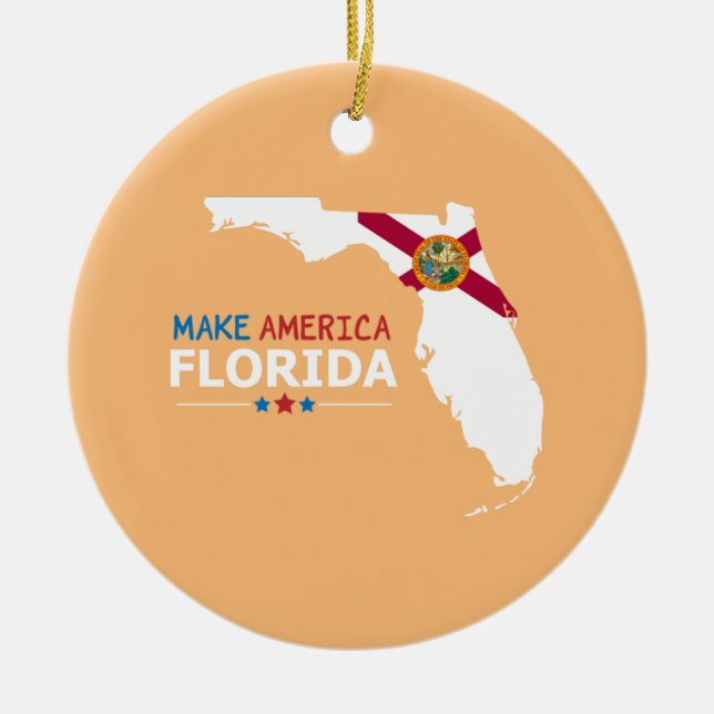 Make America Florida  Ceramic Ornament (Front)