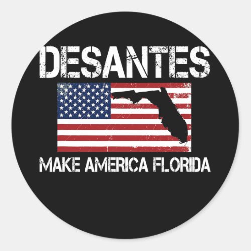 Make America Florida DeSantis 2024 Election Classic Round Sticker
