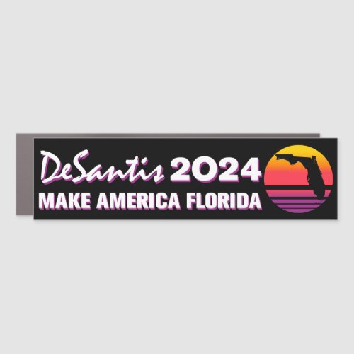 Make America Florida Retro DeSantis 2024 Bumper Car Magnet