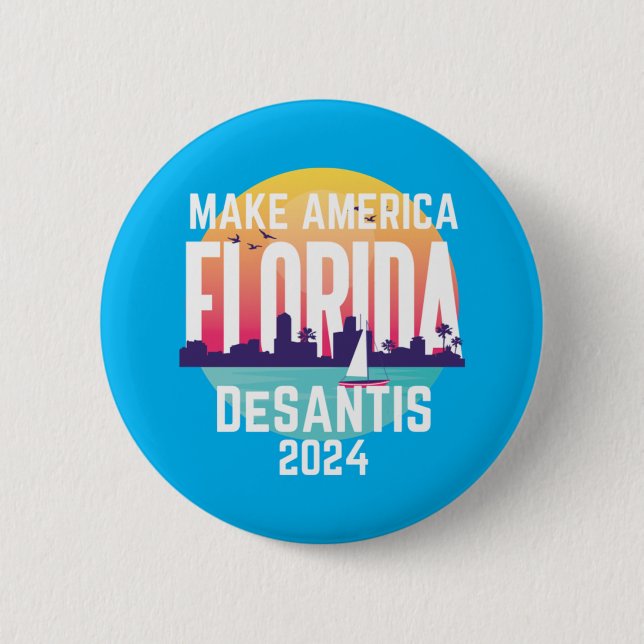Make America Florida Ron Desantis 2024 Button (Front)