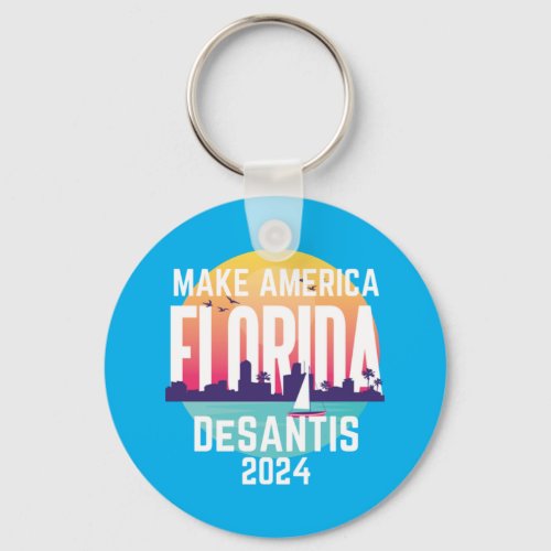Make America Florida Ron Desantis 2024 Keychain