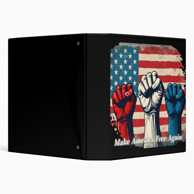 Make America Free Again Artwork 3 Ring Binder (Background)