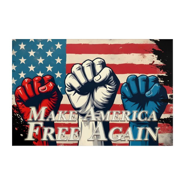 Make America Free Again Artwork Acrylic Print (Front)