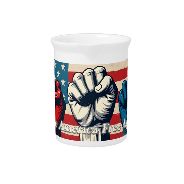Make America Free Again Artwork Beverage Pitcher (Front)