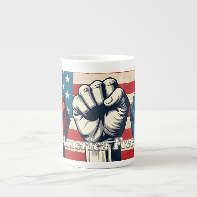 Make America Free Again Artwork Bone China Mug (Front)