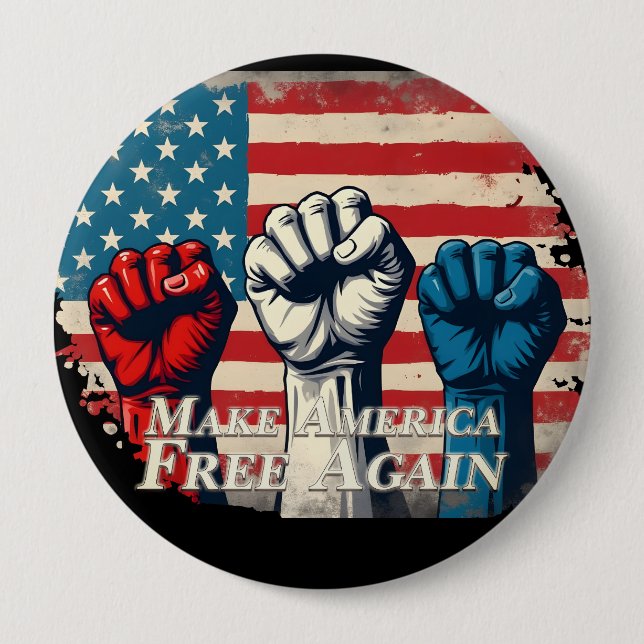 Make America Free Again Artwork Button (Front)