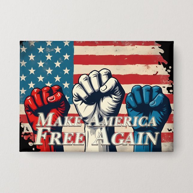 Make America Free Again Artwork Button (Front)