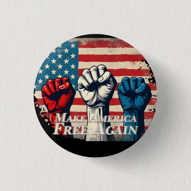 Make America Free Again Artwork Button (Front)