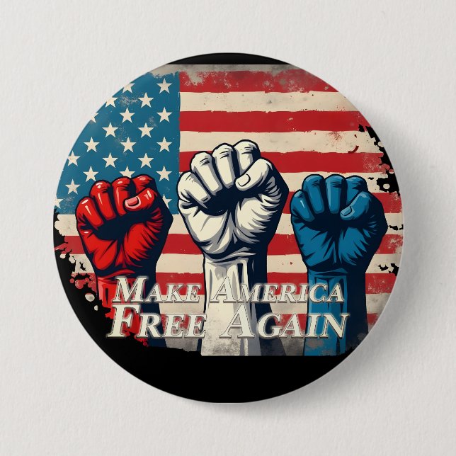 Make America Free Again Artwork Button (Front)