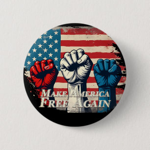 Make America Free Again Artwork Button