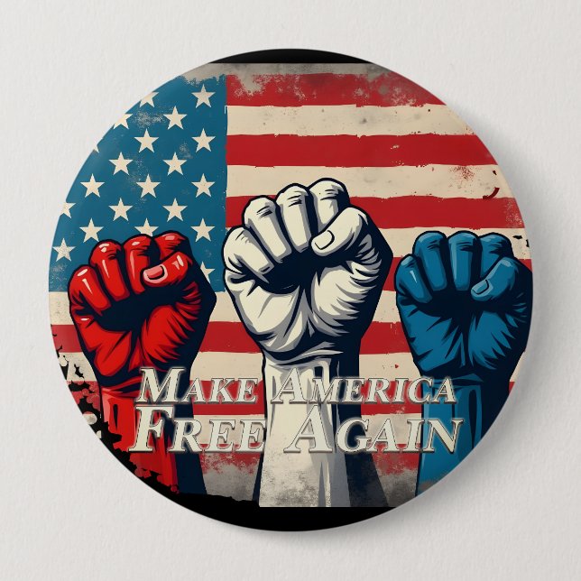 Make America Free Again Artwork Button (Front)