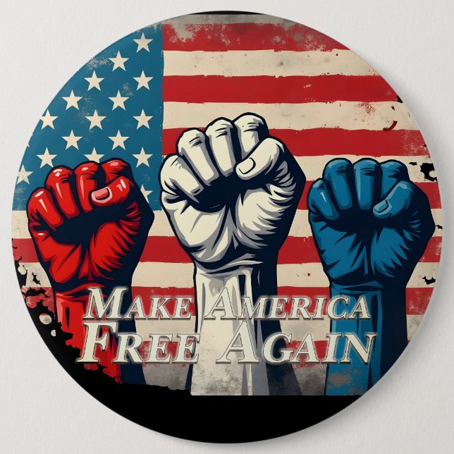 Make America Free Again Artwork Button (Front)