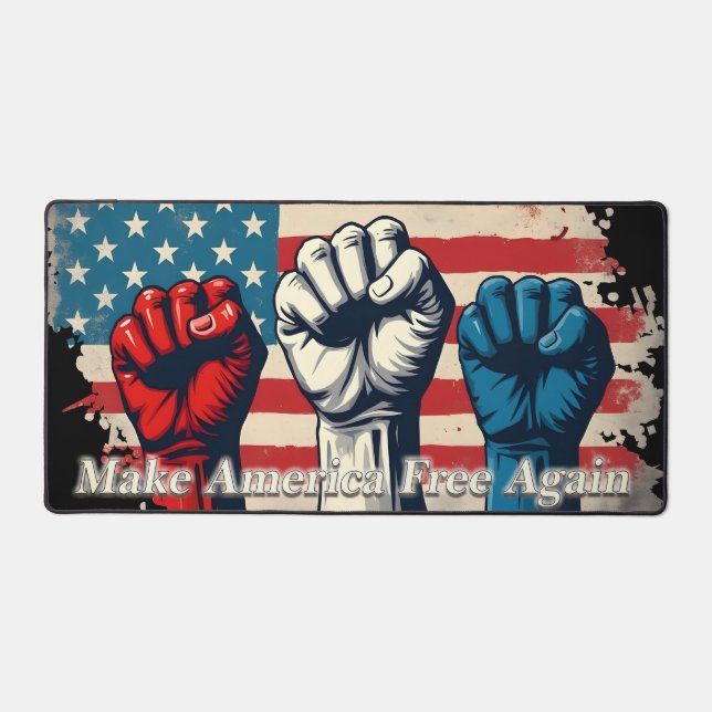 Make America Free Again Artwork Desk Mat (Front)