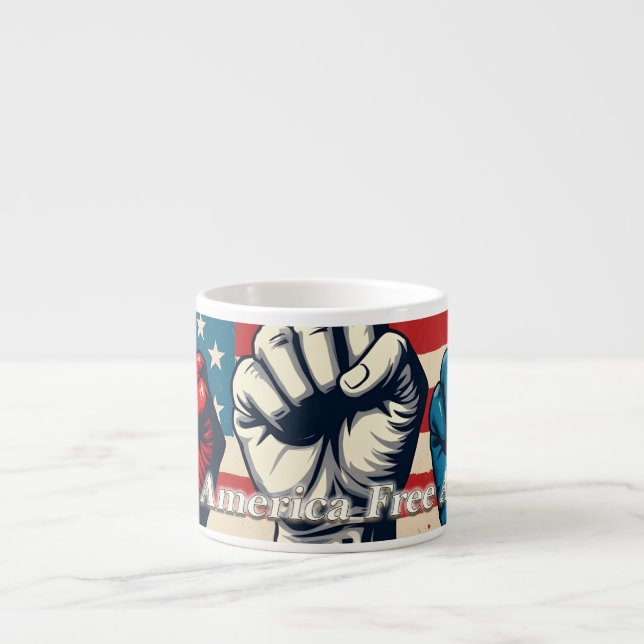 Make America Free Again Artwork Espresso Cup (Front)