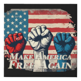 Make America Free Again Artwork Faux Canvas Print