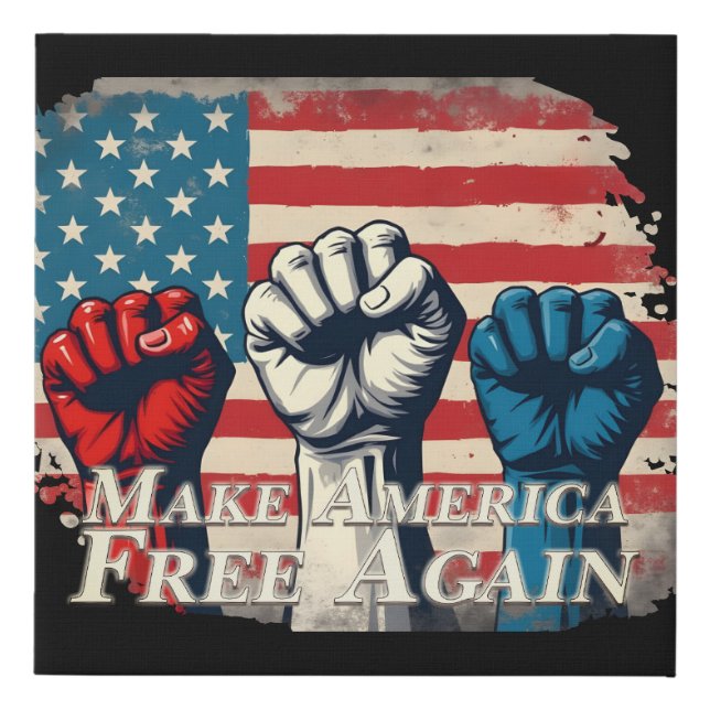 Make America Free Again Artwork Faux Canvas Print (Front)