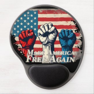 Make America Free Again Artwork Gel Mouse Pad