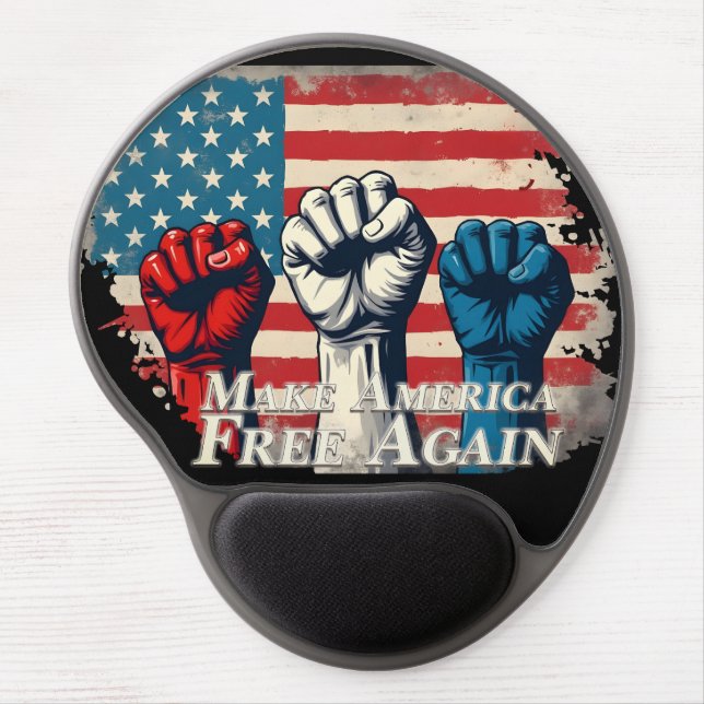 Make America Free Again Artwork Gel Mouse Pad (Front)