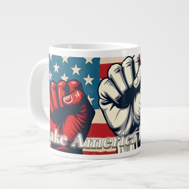 Make America Free Again Artwork Giant Coffee Mug (Front Left)