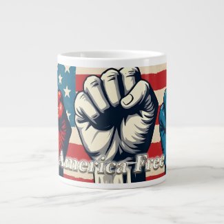 Make America Free Again Artwork Giant Coffee Mug