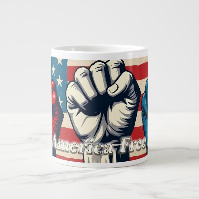 Make America Free Again Artwork Giant Coffee Mug (Front)