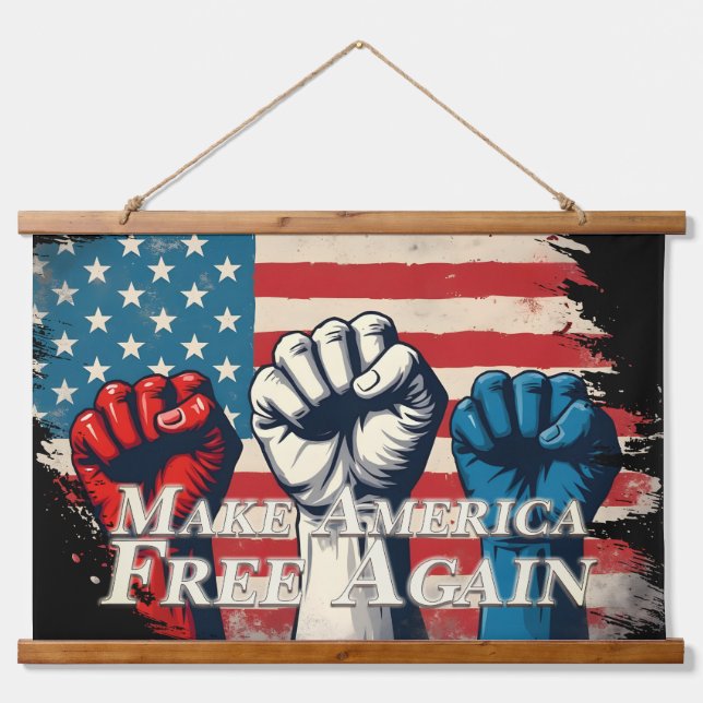 Make America Free Again Artwork Hanging Tapestry (Front)
