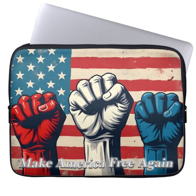 Make America Free Again Artwork Laptop Sleeve (Front)