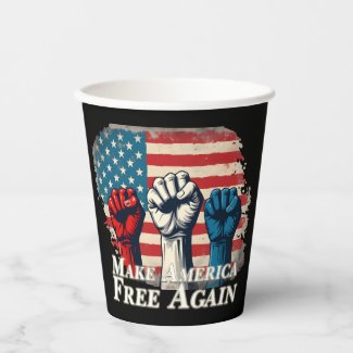 Make America Free Again Artwork Paper Cups