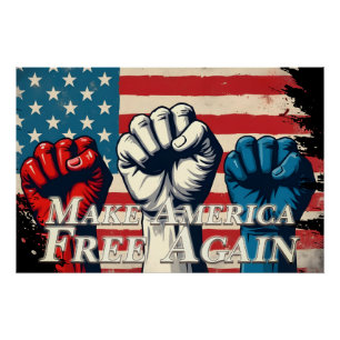 Make America Free Again Artwork Poster