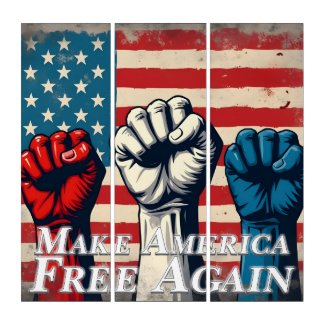 Make America Free Again Artwork Triptych