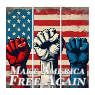 Make America Free Again Artwork Triptych