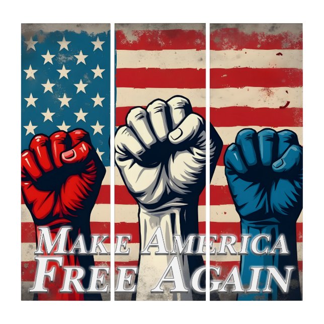 Make America Free Again Artwork Triptych (Front)