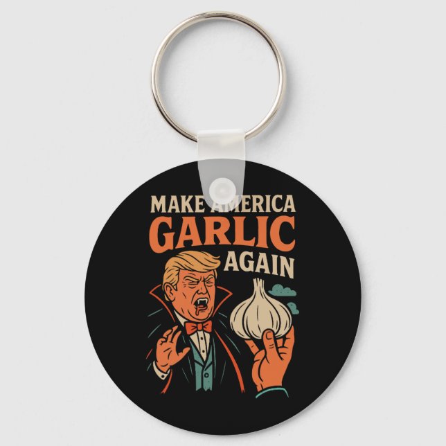 Make America Garlic Again  Keychain (Front)