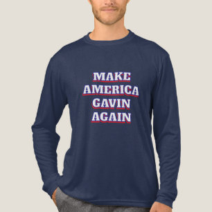Make America Gavin Again Newsom Political Humor Tri-Blend Shirt