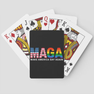 Make America Gay Again Gay Pride 2025 LGBTQ+ Poker Cards