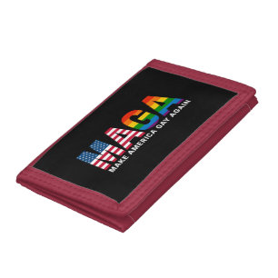 Make America Gay Again Gay Pride 2025 LGBTQ+ Tri-fold Wallet