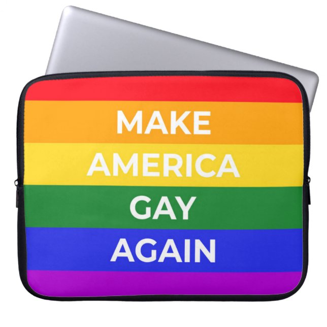 Make America Gay Again Laptop Sleeve (Front)