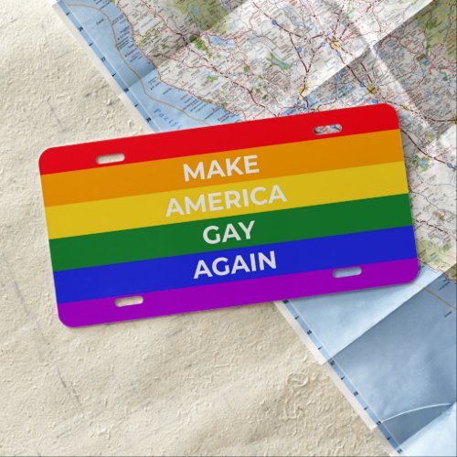 Make America Gay Again License Plate