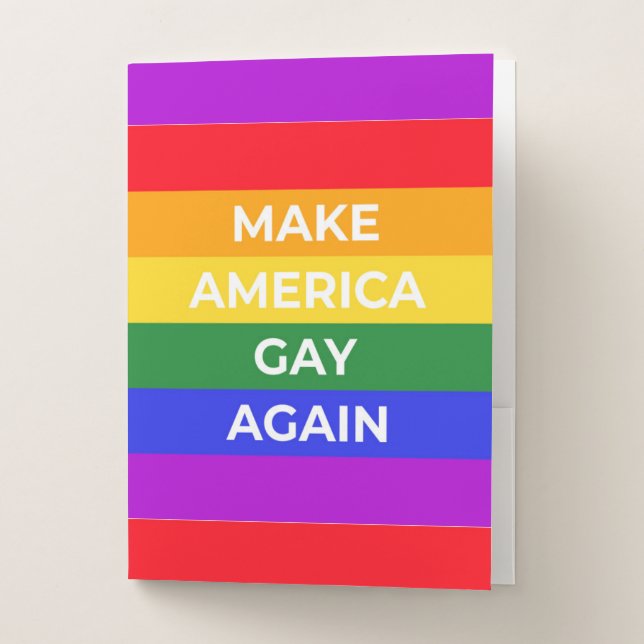 Make America Gay Again Pocket Folder (Front)