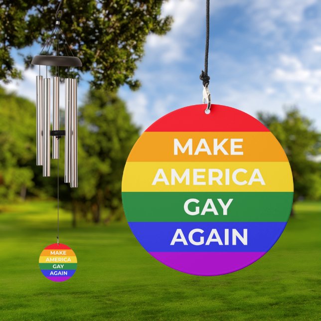 Make America Gay Again Wind Chime (Outdoor)