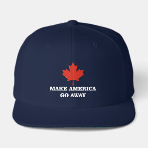 make america go away canada leaf flag political pr visor