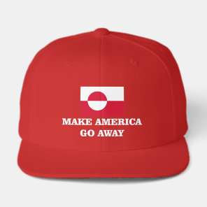 make america go away greenland flag political prot visor